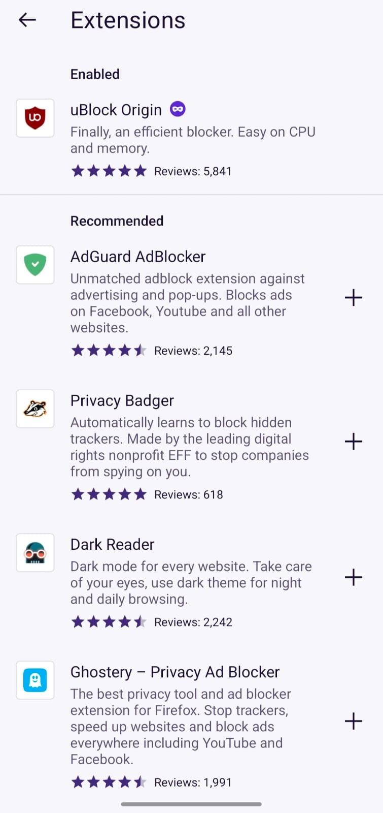 Nirvana Extensions Screen